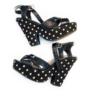 MADDEN GIRL | Strappy Polka Dot Platform Sandals